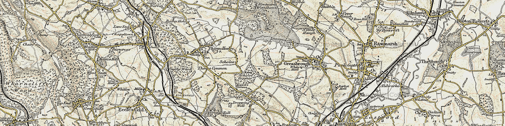 Old map of Scholes in 1903