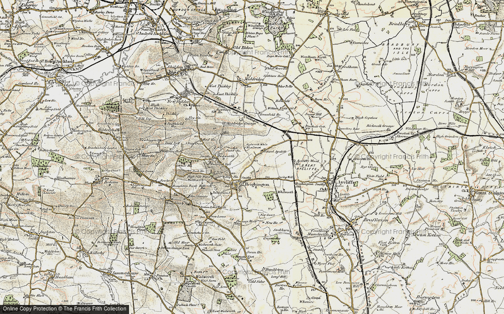 Old Map of School Aycliffe, 1903-1904 in 1903-1904