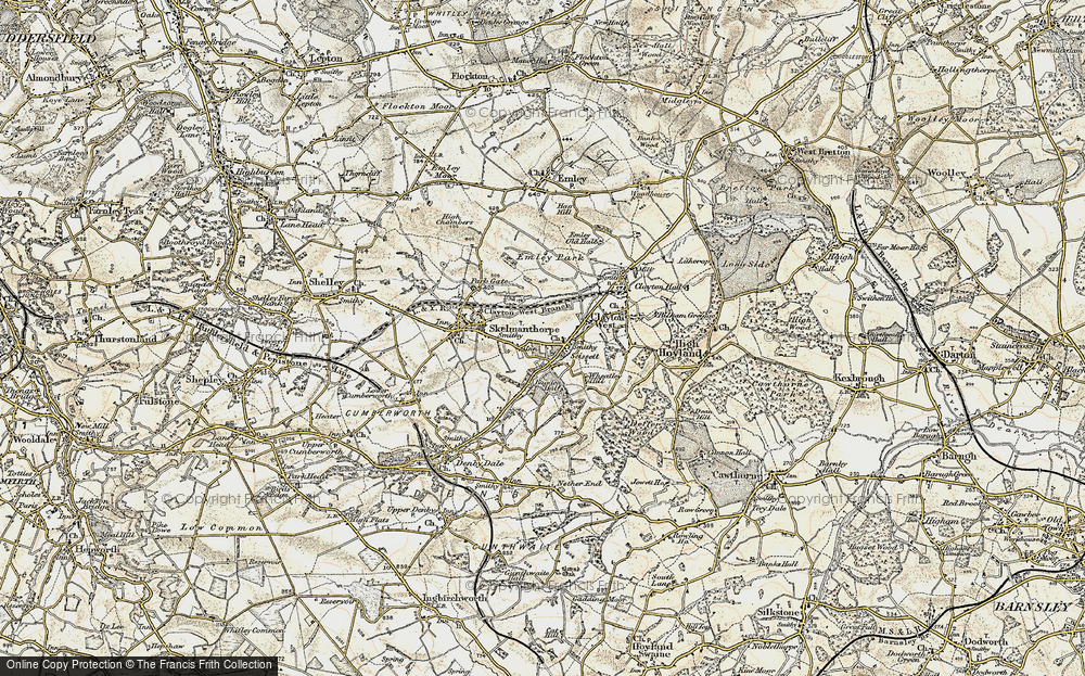 Old Map of Scissett, 1903 in 1903