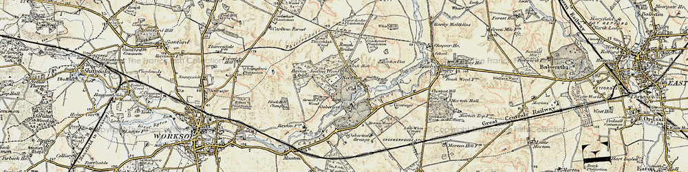 Old map of Broom Wood in 1902-1903