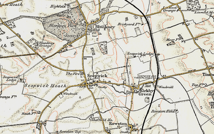 Old map of Scopwick in 1902-1903