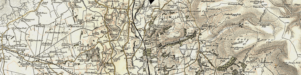 Old map of Scorton in 1903-1904