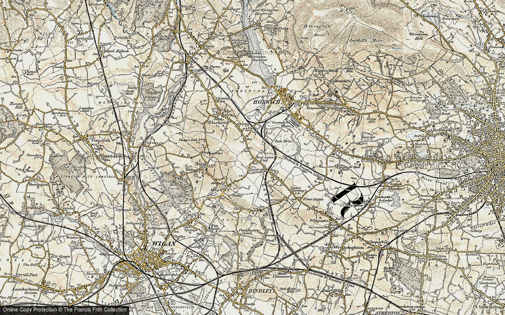 Old Map of Scot Lane End, 1903 in 1903