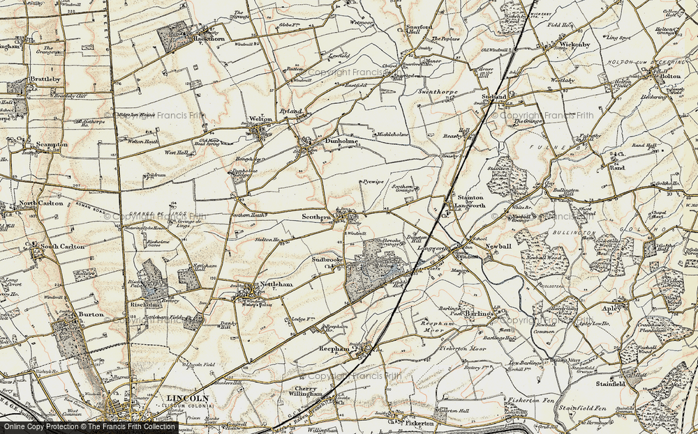 Old Map of Scothern, 1902-1903 in 1902-1903