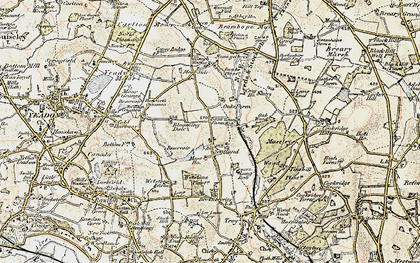 Old map of Leeds, Bradford International Airport in 1903-1904