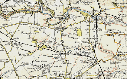 Old map of Scotland Gate in 1901-1903