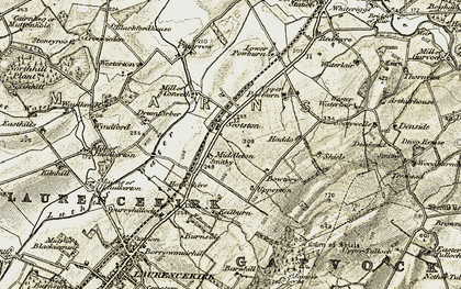 Old map of Wyndford in 1908