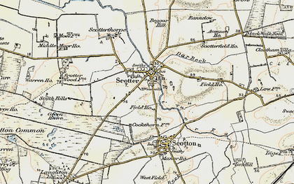 Old map of Scotter in 1903