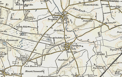 Old map of Scotton in 1903