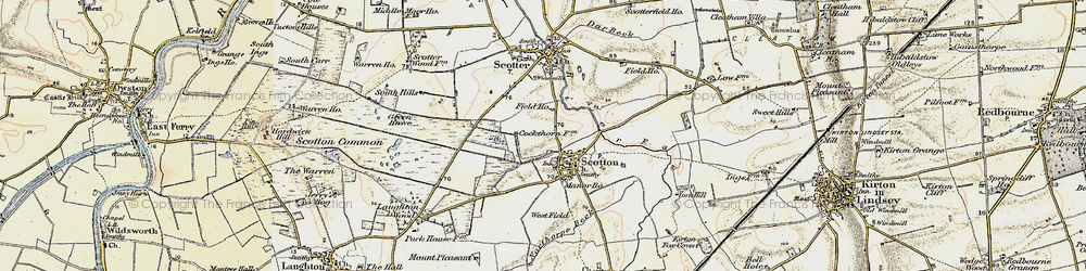 Old map of Scotton in 1903
