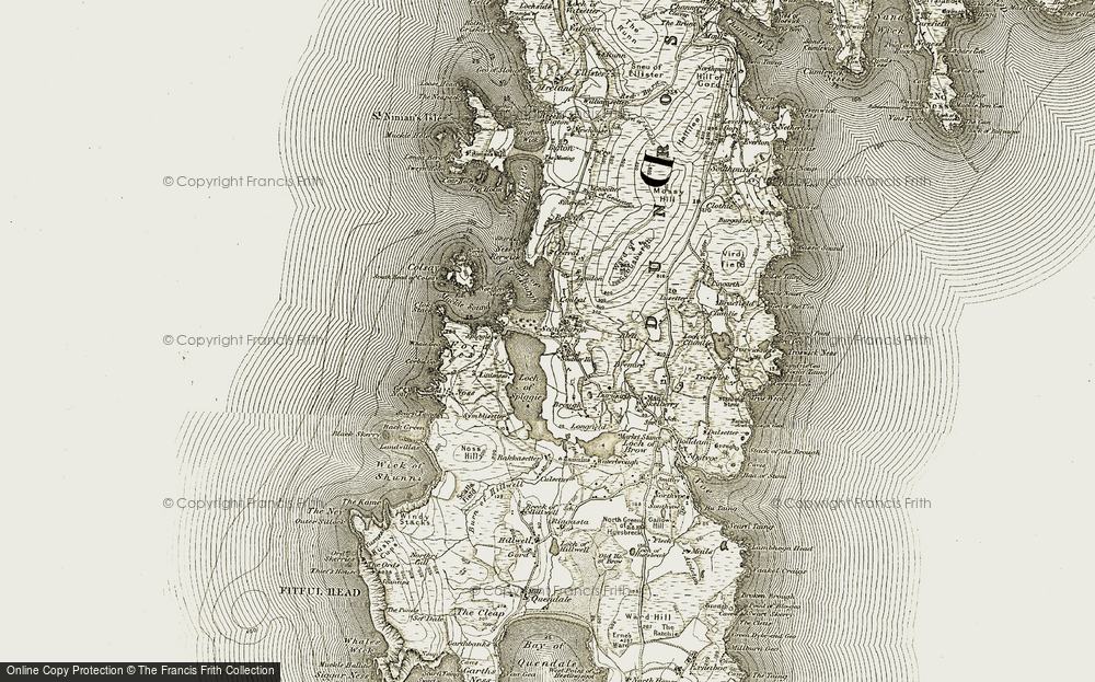 Old Map of Historic Map covering Braemar in 1911-1912