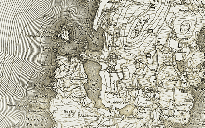 Old map of Braemar in 1911-1912