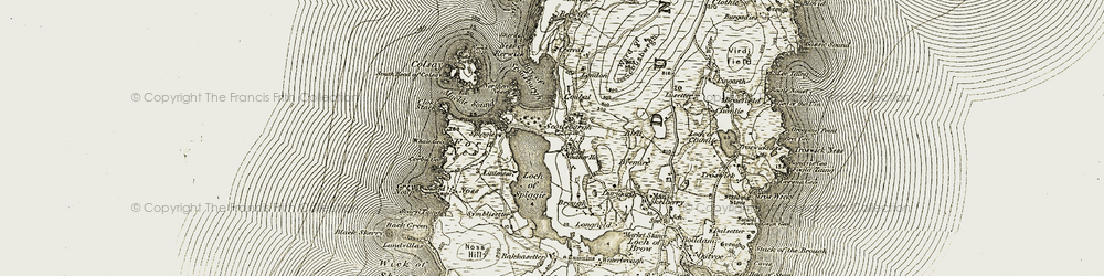 Old map of Braemar in 1911-1912
