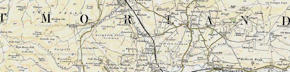 Old map of Birk Beck in 1903-1904