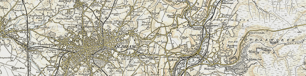 Old map of Scouthead in 1903