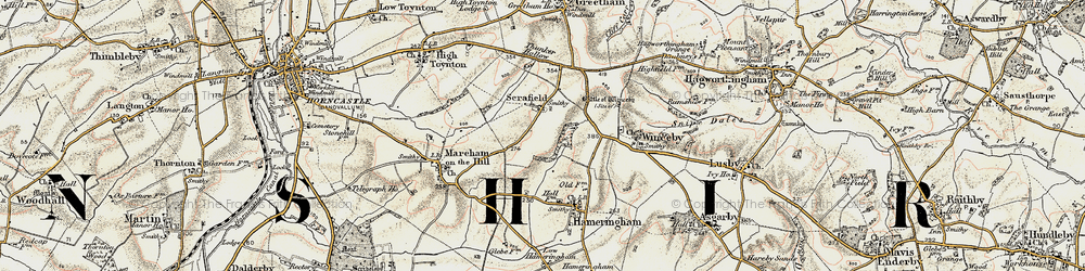 Old map of Scrafield in 1902-1903