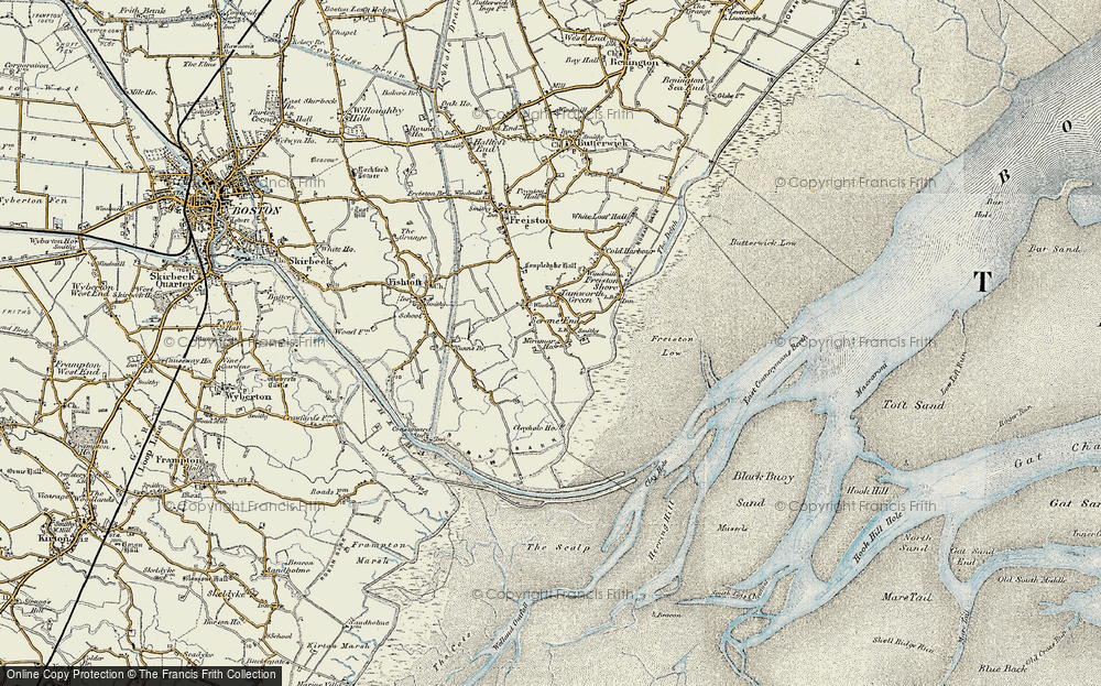 Old Map of Scrane End, 1901-1902 in 1901-1902