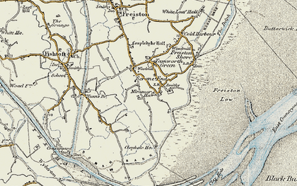 Old map of Scrane End in 1901-1902