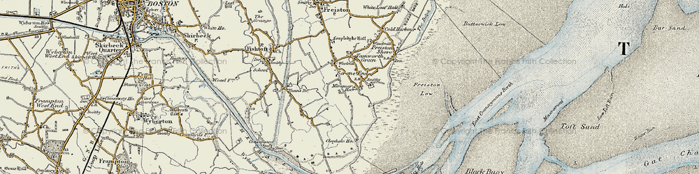 Old map of Scrane End in 1901-1902