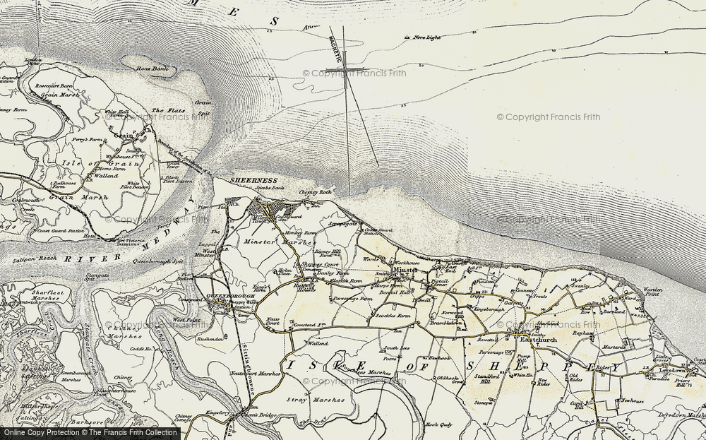Old Map of Historic Map covering Barton's Point in 1897-1898