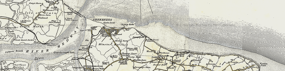 Old map of Barton's Point in 1897-1898