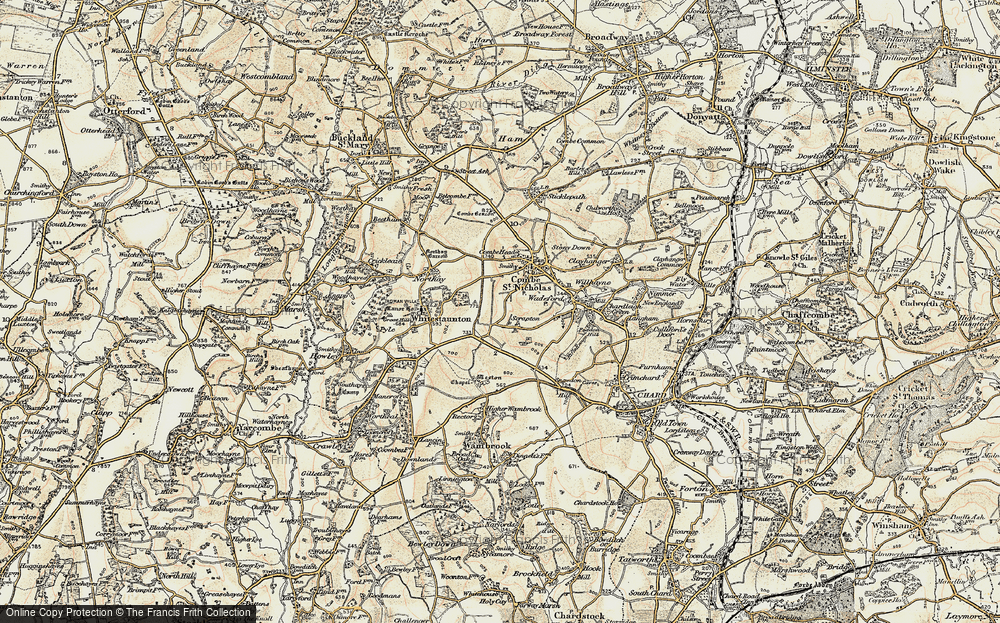 Old Map of Scrapton, 1898-1899 in 1898-1899