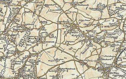 Old map of Scrapton in 1898-1899