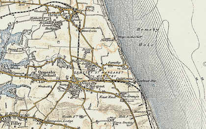 Old map of Scratby in 1901-1902