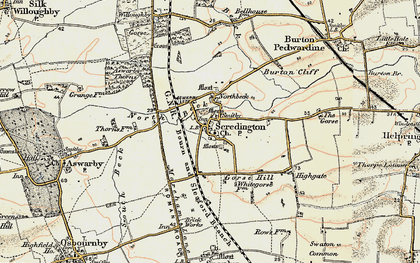 Old map of Scredington in 1902-1903