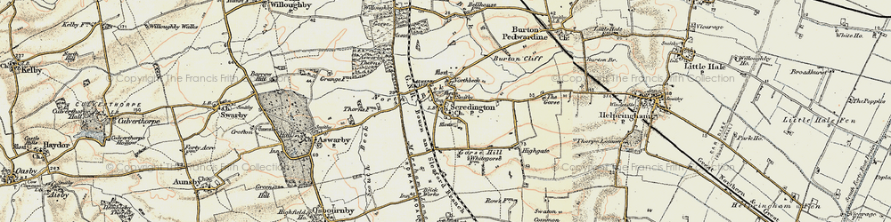 Old map of Scredington in 1902-1903