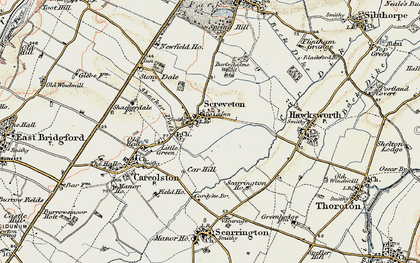 Old map of Screveton in 1902-1903