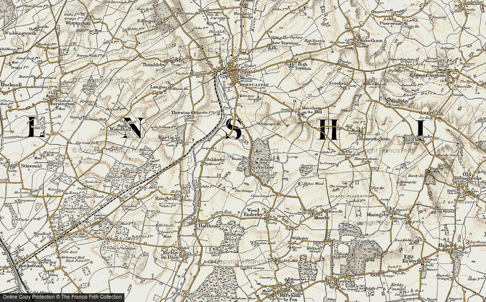 Old Map of Scrivelsby, 1902-1903 in 1902-1903