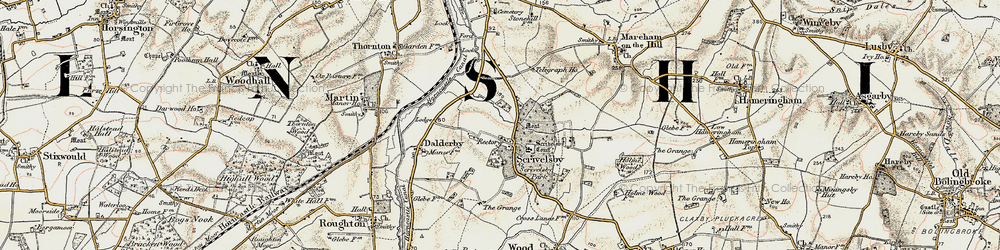 Old map of Scrivelsby in 1902-1903