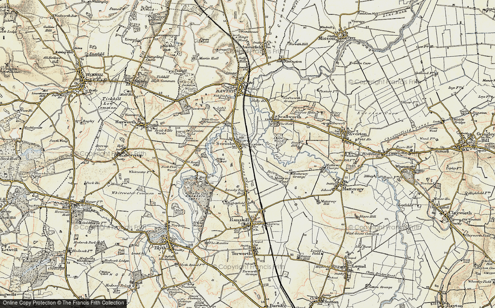 Old Map of Scrooby, 1903 in 1903
