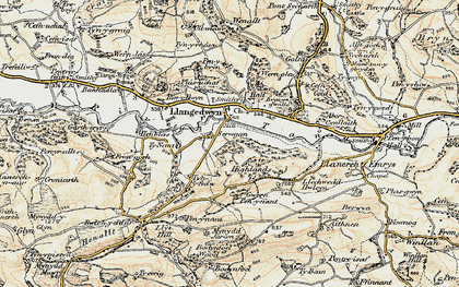 Old map of Scrwgan in 1902-1903