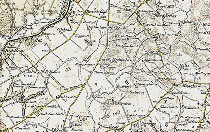 Old map of Birchtimber Hill in 1901-1904