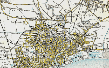 Old map of Sculcoates in 1903-1908