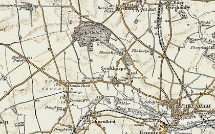 Old map of Sculthorpe in 1901-1902