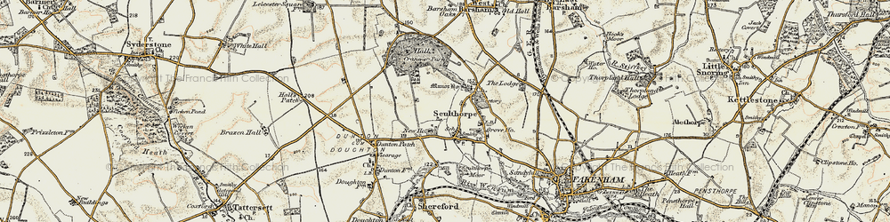 Old map of Sculthorpe in 1901-1902
