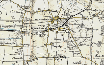 Old map of Scunthorpe in 1903