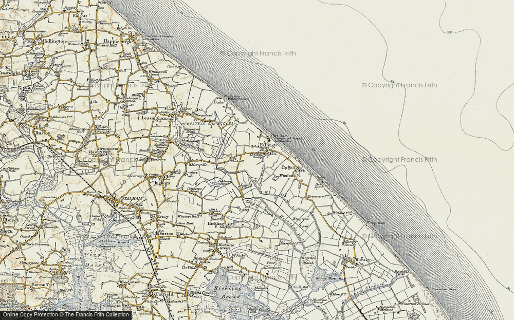 Old Map of Sea Palling, 1901-1902 in 1901-1902