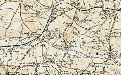 Old map of Seaborough in 1898-1899