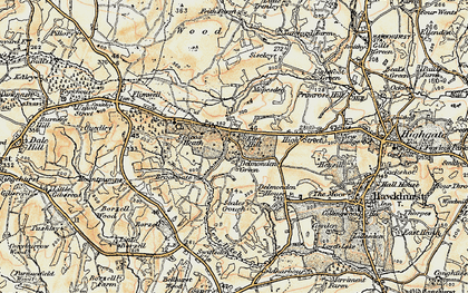 Old map of Boarzell in 1898