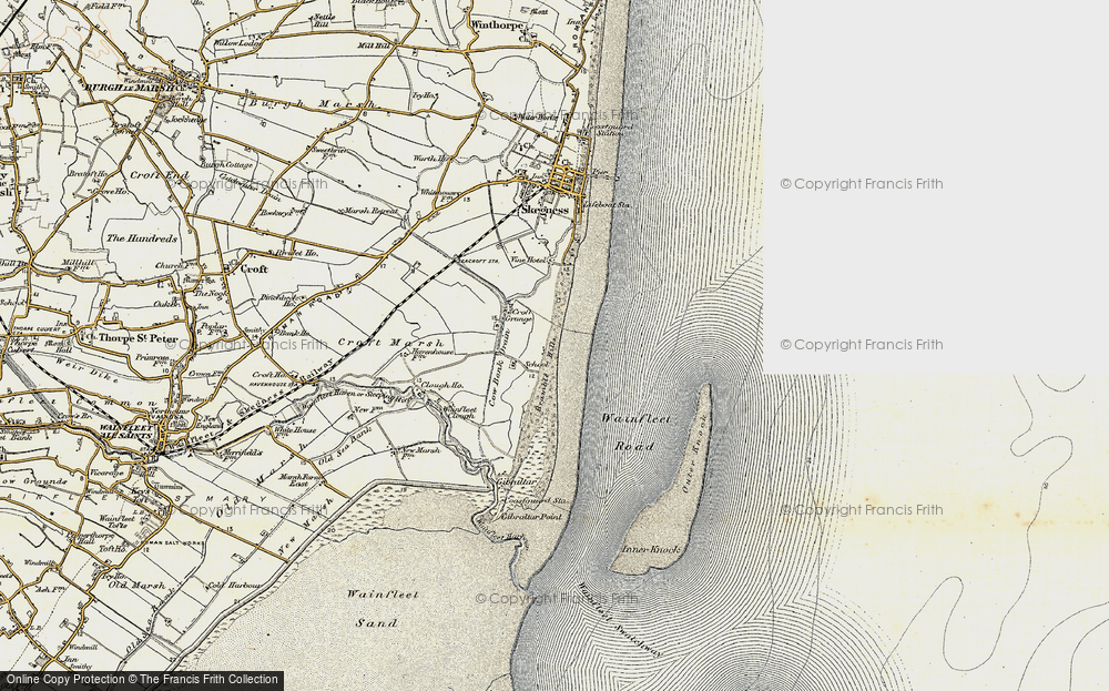 Old Map of Historic Map covering Bramble Hills in 1901-1903