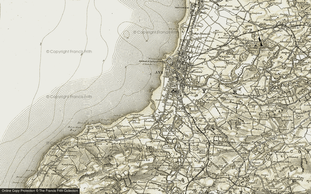 Old Map of Historic Map covering Blackburn Rocks in 1904-1906