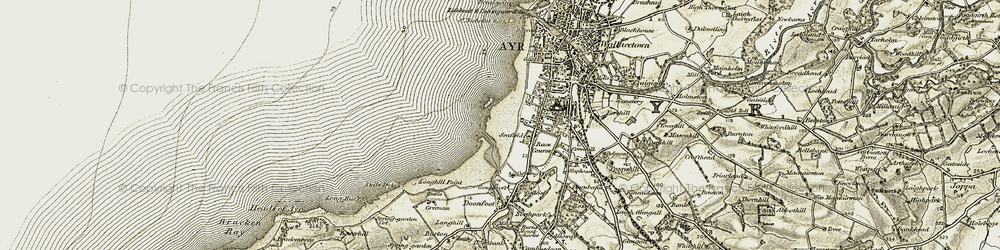 Old map of Blackburn Rocks in 1904-1906