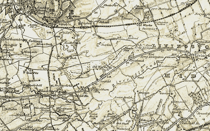 Old map of Blackburn Ho in 1904