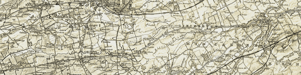 Old map of Seafield in 1904