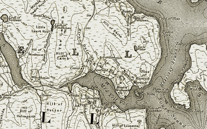 Old map of Seafield in 1912