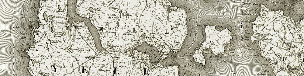 Old map of Seafield in 1912